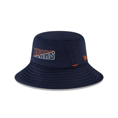 Blue Chicago Bears Hat - New Era NFL Official Summer Sideline Stretch Bucket Hat USA4273196